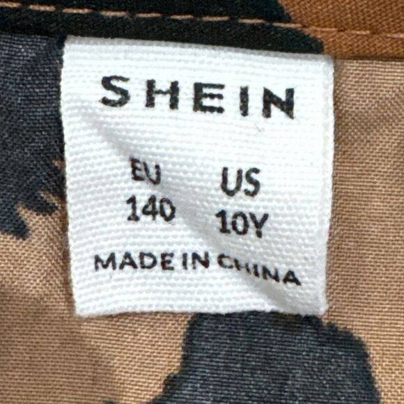 Shein Tween Girls Leopard Print Wrap Dress SZ 140/10Y EUC - Picture 4 of 6